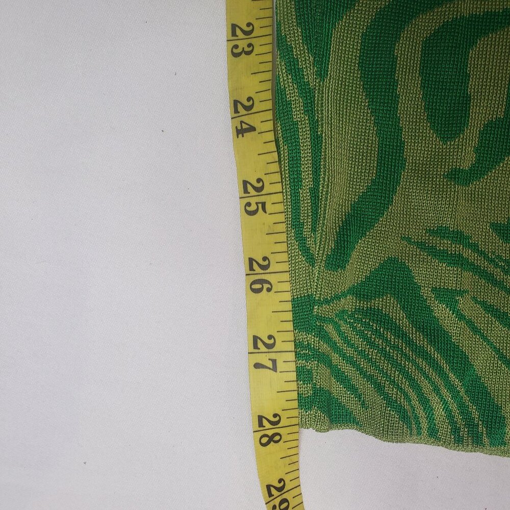 Paloma Wool Orinocco Knit Hi Rise Viscose Pants Green Geometric Pull On Size XS - Picture 7 of 13